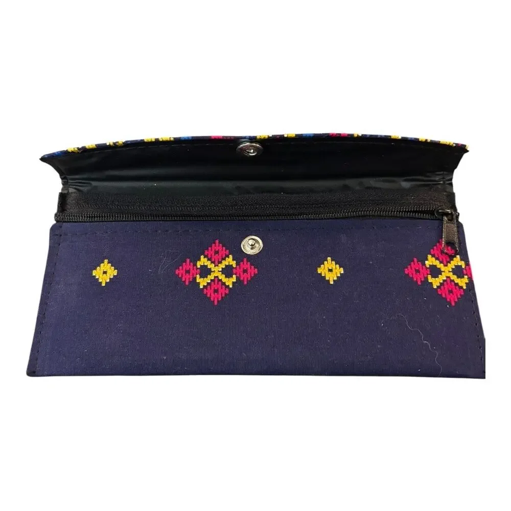 Navy Blue Aztec Print Wallet